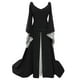 thumbnail image 1 of Vestido medieval de manga larga con escote en V para mujer, largo hasta el suelo, para cosplay, 1 of 2