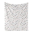 thumbnail image 1 of Valentine's Day Soft Flannel Fleece Blanket, Romantic Day Along Tears on the Eye Rose Love Letters Breakups, Cozy Plush for Indoor and Outdoor Use, 70" x 90", Pale Grey Beige Coral, by Ambesonne, 1 of 5