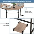 thumbnail image 6 of VECELO L-Shaped Computer Desk with CPU Stand, Corner Desk Writing Study Workstation for Home Office, Oak, 6 of 9