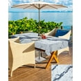 thumbnail image 5 of Fsddascl Modern Gray White Outdoor Tablecloth - 54x80 Inch Rectangle Dining Table Cover, Abstract Geometric Marble Patterns Waterproof Outdoor Table Cloth with Umbrella Hole & Zipper for Patio, 5 of 7