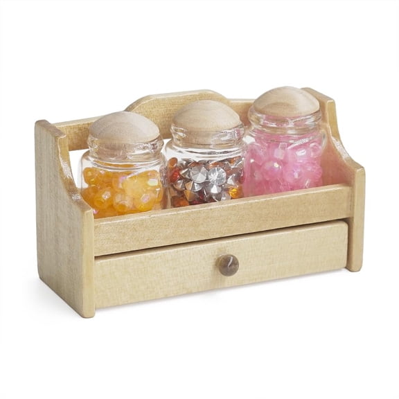 Wooden Tiny Shelf 1/12 Scale Dollhouses Furniture Kitchen Storage Display Vintage Craft Collection