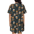 thumbnail image 6 of Fuzoiu Cigar Print Women's Short-Sleeved Pajama Set,Lounge Sleepwear Set,Womens Pajama Sets 2 Piece,Button-Up Top and Shorts with Pockets-4X-Large, 6 of 7