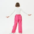 thumbnail image 6 of Rolanko Parachute Pants for Girls Y2K Cargo Trousers with Pockets Harajuku Jogger Pants, 6 of 7