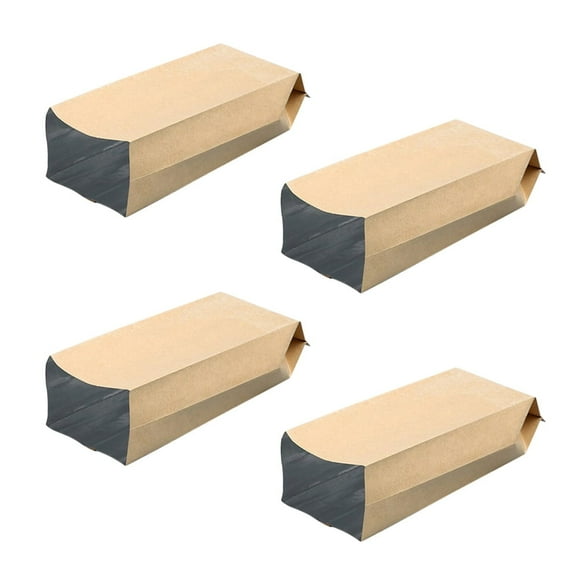 100pcs Kraft Paper Bags Grocery Lunch Retail Shopping Aluminum Foil Sealing Sack Packing Lunch for Tea Dried Fruit Crafts Projects ( 13x5. 5x2. 5 )