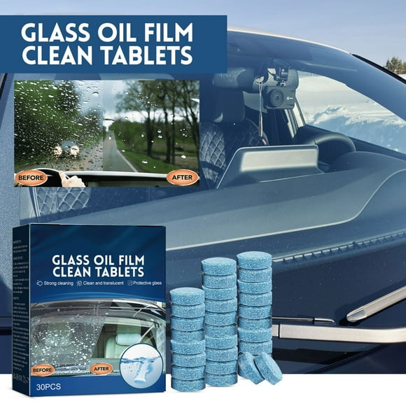 Windshield Cleaner Tablets,Effervescent Car Window Film Cleaner,Rainproof & Anti-Fog,Easy-to-Use,Automotive Glass Cleaning Solution,PENDANE,multicolor