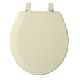 thumbnail image 2 of Standard Wood Soft Adjustable Hinges Toilet Seat with Close Lid, Bone, 2 of 5
