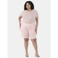 thumbnail image 5 of JMS Just My Size by Hanes Women's Plus Pull On Millennium Bermuda Shorts, 9" Inseam, Sizes 0X-4X, 5 of 5