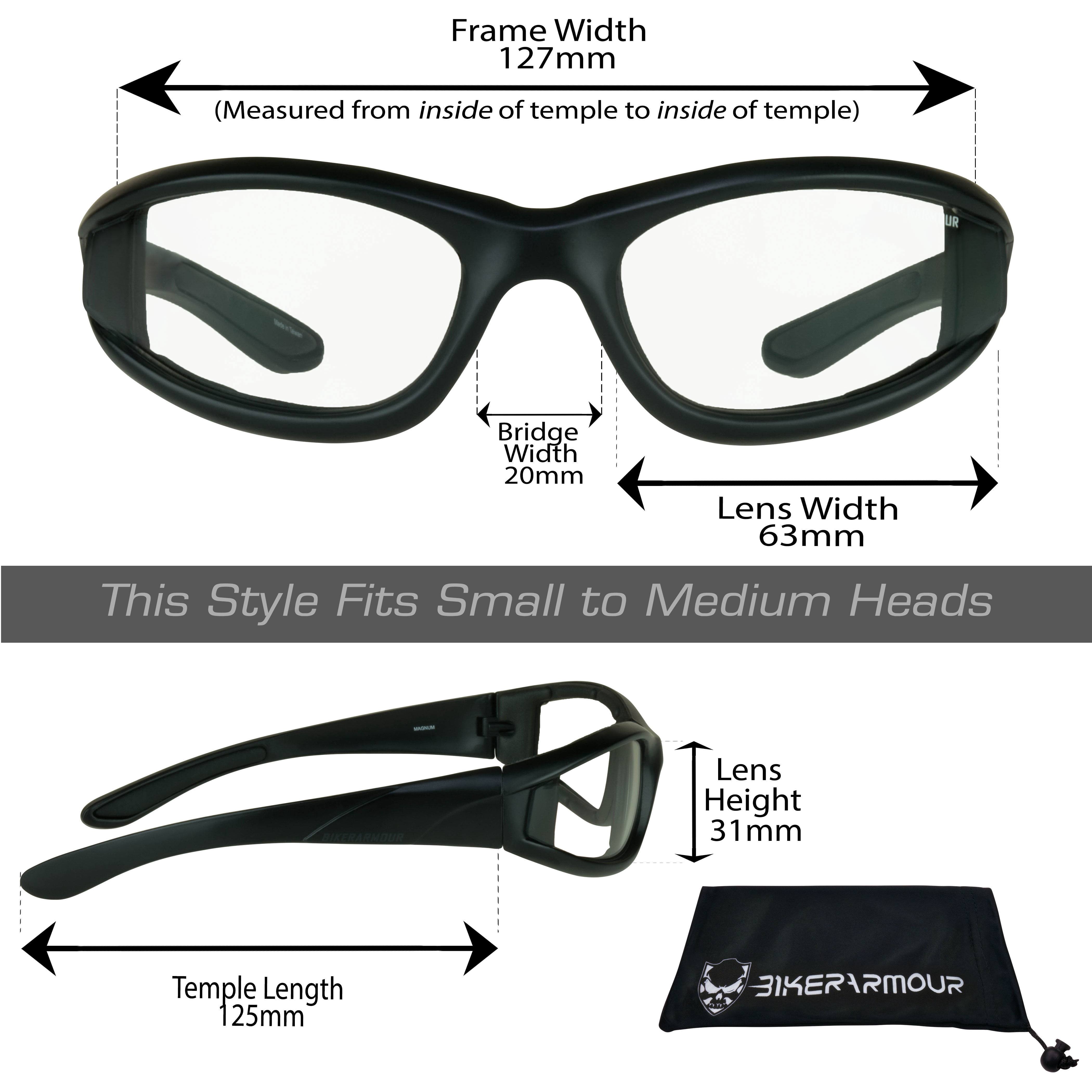 Bikershades Motorcycle Biker Day Night Glasses Black Men Women Gray Clear Yellow