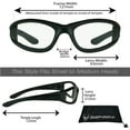 thumbnail image 2 of Bikershades Motorcycle Biker Day Night Safety Glasses Black Men Women HD & Clear, 2 of 6