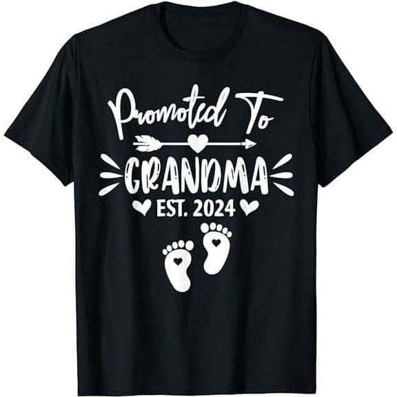 Promoted To Grandma Est 2024 New Grandma Women Grandmother T-Shirt