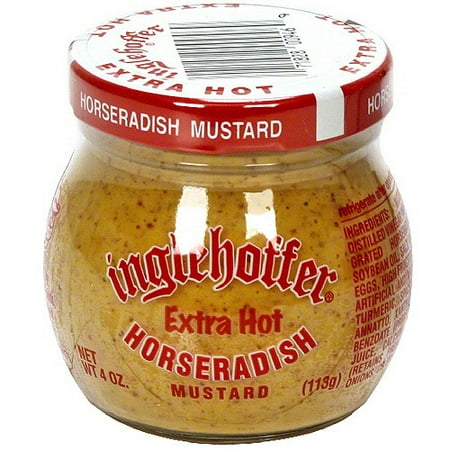 Inglehoffer Extra Hot Horseradish Mustard, 4 oz (Pack of 12)
