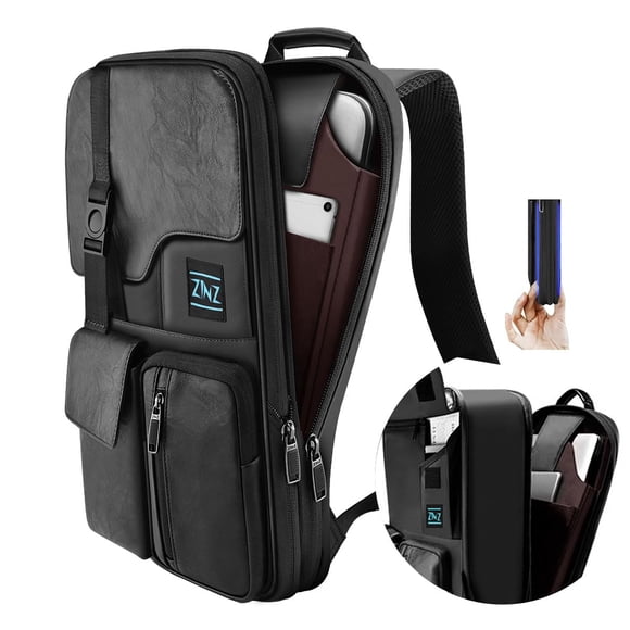 Mochila para portátil ZINZ delgada y ampliable de 15 a 16 pulgadas a prueba de agua