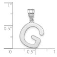 thumbnail image 4 of Diamond2Deal 14K Pendentif Initiale Lettre g en Or Blanc pour Femmes, 4 of 6