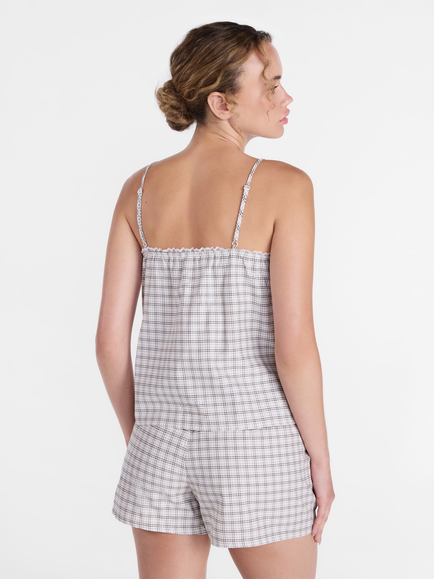 Joyspun Women's Woven Poplin Sleep Cami Top, Sizes XS-3X