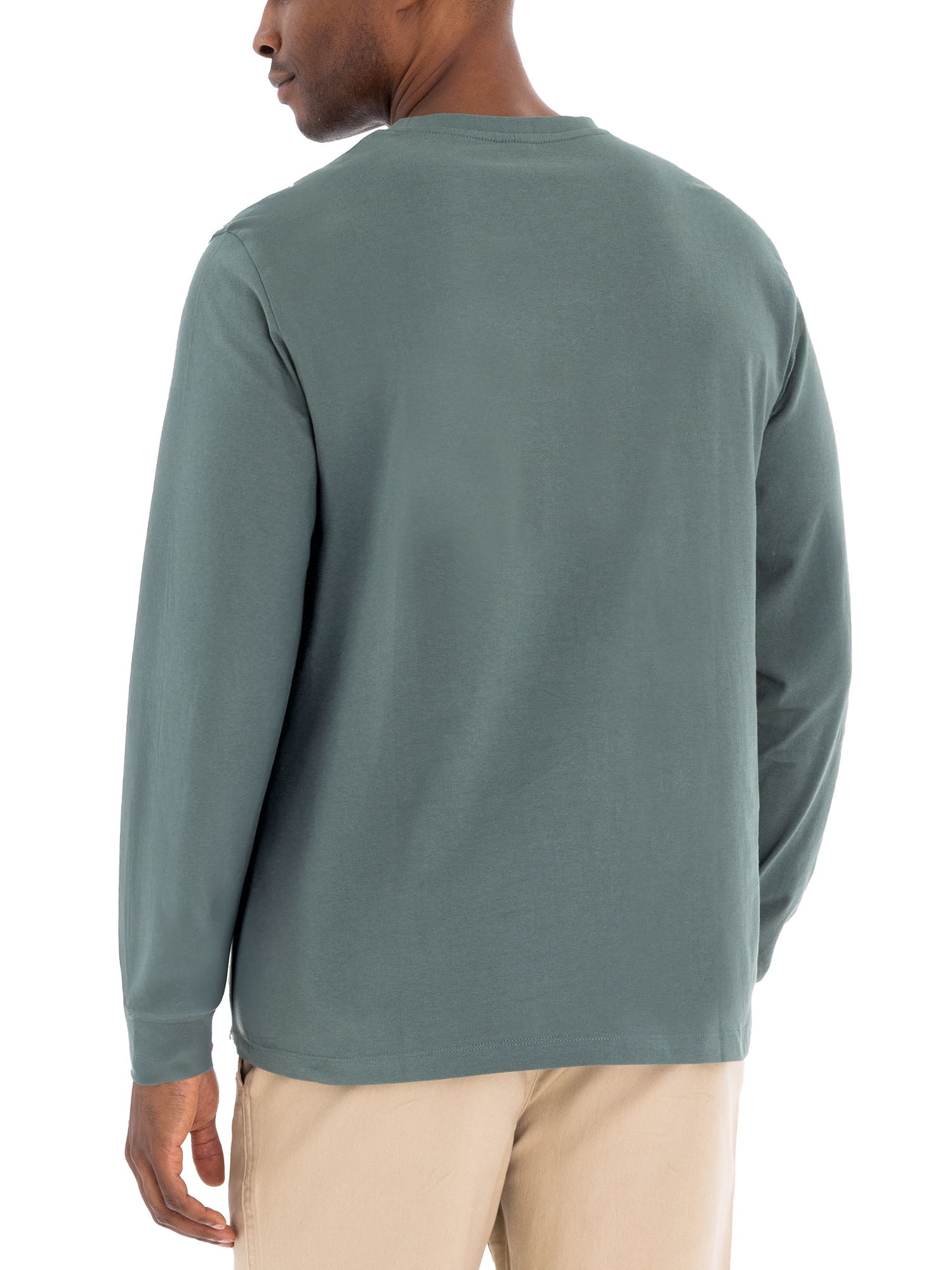 U.S. Polo Assn. Men's Cotton Crewneck Tee with Long Sleeves, Sizes S-XL