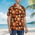 thumbnail image 5 of Daiia Vintage Basketball Hawaiian Shirt for Men Gentle Cotton Regular Short Sleeve Casual-Large, 5 of 9