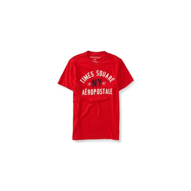 Aeropostale - Camiseta con adornos de Times Square para hombre, naranja, XXL Aeropostale Camiseta adornada