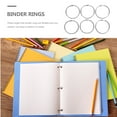 thumbnail image 2 of KAKOWELY 50 Pcs Binder Rings Binder Book Rings Iron Binder Clips Diary Book Binder Rings,1.38"X1.38"X0.04", 2 of 5