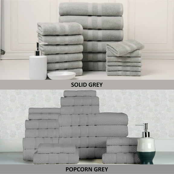 Bibb Home 18 Piece Egyptian Cotton Towel Set