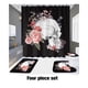 thumbnail image 4 of Billuyoard Alfombra de contorno antideslizante impermeable de varios colores, fácil de instalar y cuidar para ducha de poliéster Juegos de accesorios de baño K33 cuatro piezas, 4 of 6