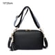thumbnail image 2 of Bolso bandolera pequeño de PU de gran capacidad para niñas con un solo hombro Negro, 2 of 5