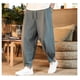 thumbnail image 2 of Pantalones holgados japoneses de lino y algodón para hombre, novedad de verano, pantalones transpirables de lino de Color sólido, ropa informal deportiva de talla grande M-5XL Tan Jianjun unisex, 2 of 2