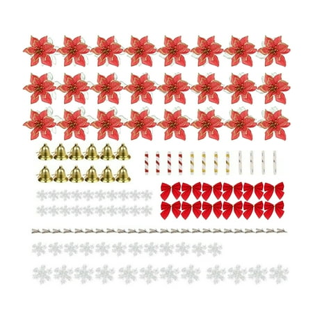 

Glitter 120pcs Christmas Flower Set Christmas Christmas Tree Decoration Christmas Flowers