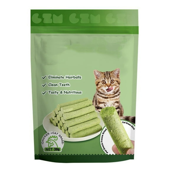Dried Cat Grass Stick Cat Hair Removal Ball, Gentle Grooming Cat Snacks Cat Grass Grinding Stick Cats Cats Natural Promote