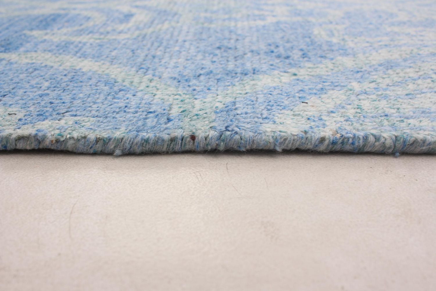 ECARPETGALLERY 4'11" x 7'9" Transitional Jules Oushak Hand-knotted Area Rug for Living Room, Dining Room and Bedroom in Blue