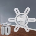 thumbnail image 3 of TFixol 6-Blade LED Foldable Ceiling Fan Light with Remote, E27 Base, 60W, 4-Speed Dimming & Wind Control, White, 85-265V AC, 3 of 6