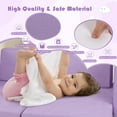 thumbnail image 6 of Gymax 8 PCS Modular Kids Play Couch Sofa w/ Suede Fabric Cover High-Density Foam Purple, 6 of 10