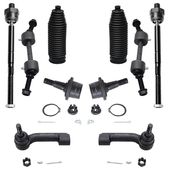 Detroit Axle - Front Inner Outer Tie Rod End Kit w/ Boot  Sway bar link   Lower Ball Joints Replacement for Ford Expedition F-150 Lincoln Navigator - 10pc Set