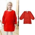thumbnail image 3 of Tween Paint Smock Aprons For Painting Long Sleeve Kids Red Apron With One Pocket Kids Art Smocks Age 8-12 Years For Boys, 3 of 9