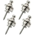 thumbnail image 1 of Wolfride 4PCS Guitar Strap Lock Buttons Silver Quick Release Guitar Strap Buttons, 1 of 3