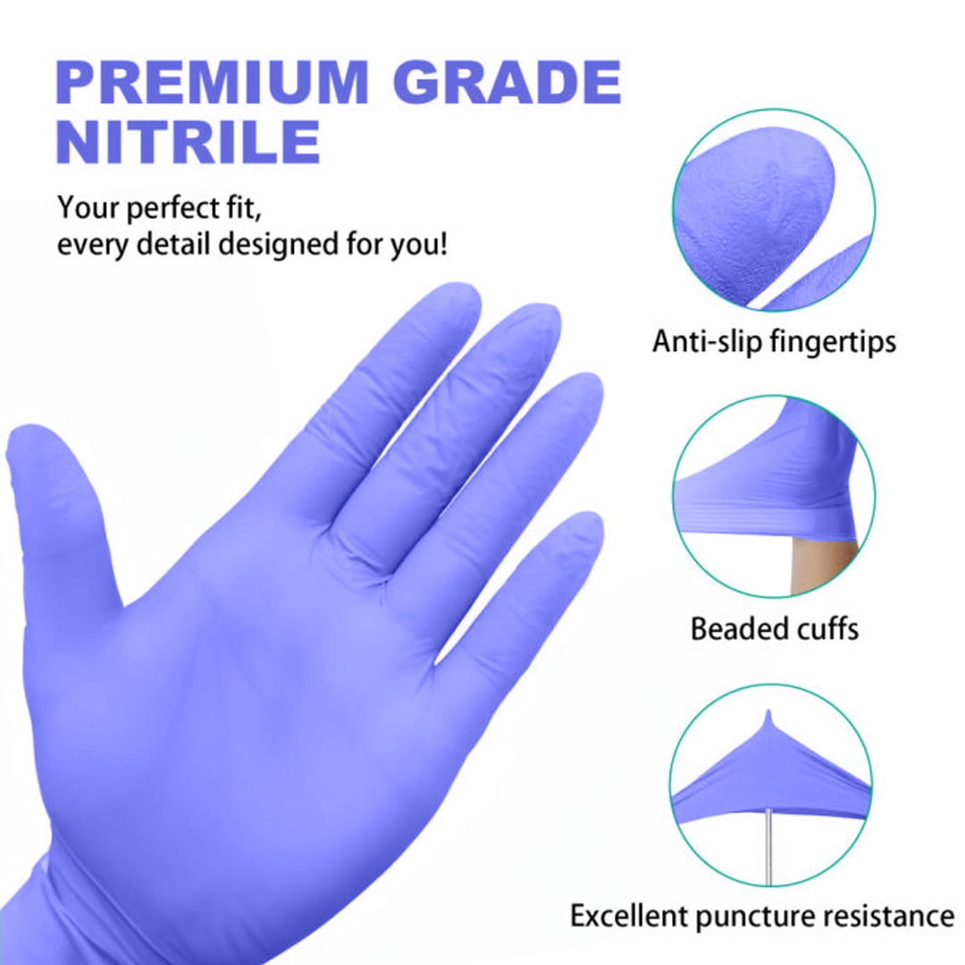 Nitrile Gloves Powder-Free Disposable Gloves, 500 Count – Small, Purple