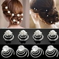 thumbnail image 3 of Anvazise 12x Wedding Bridal Hair Pins Rhinestone Twists Coil Flower Swirl Spiral Hairpins, 3 of 13