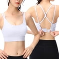 thumbnail image 2 of Bras for Women,High Strength Integrated Sports Bra for Women High Yoga Running Fitness Workout Support,Sports Bras for Women,White,L, 2 of 5