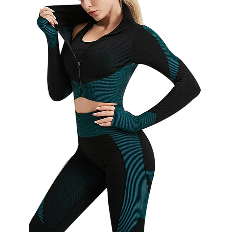2PCS Yoga Set Breathable Fitness Clothing Women Plus Size Workout Clothes  Gym Jogging Running Training Sportswear