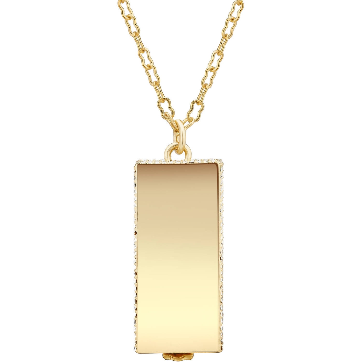 Yellow Ion-plated Pave Enhancer Pendant