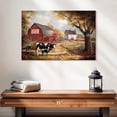 thumbnail image 2 of Elephant Stock Memories On The Farm Wall Art - Horizontal Canvas Wall Art - Living Room Wall Decor - Architecture Canvas - Red And Orange Decor By Ruane Manning - 24" x 16", 2 of 8