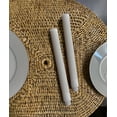 thumbnail image 4 of PAMELIFE 2 Pack | 10" Gold Premium Unscented Ribbed Wick Taper Candles, Tall Ribbon Wax Dinner Unscented Modern Home Décor Soy Wax Handmade 12 Hours candlesticks (White), 4 of 5