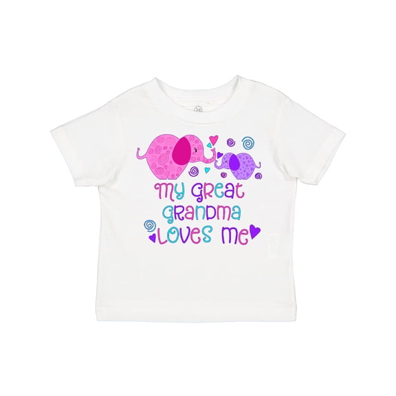 Inktastic My Great Grandma Loves Me- Cute Elephants Boys or Girls Toddler T-Shirt
