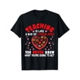 thumbnail image 2 of Camiseta de San Valentín para profesores: estampado "Enseñar es como una caja de bombones", 100 % algodón, transpirable y suave, corte informal para hombre., 2 of 7