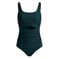 thumbnail image 6 of Leey-World Womens One Piece Swimsuits Tummy Control Bathing Suit U-Wire Cutout Textured Slimming Swimsuit One Piece(Navy,M), 6 of 7