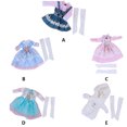 thumbnail image 3 of Bewildely 1 Juego de vestido de muñeca para niñas, portátil, desmontable, reutilizable, lavable, decorativo, lindo reemplazo, muñecas, Muñecas y casas de muñecas Azul, 3 of 6
