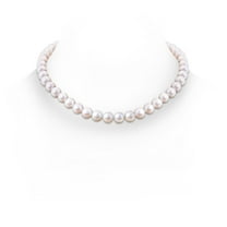 ANGARA 9-10mm, 18" Freshwater Cultured Pearl Single Line Necklace in 925 Sterling Silver for Women | June Birthstone, Birthday, Anniversary, Jewelry Gift for Women | Pearl Necklace