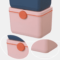 thumbnail image 3 of Botiquín de primeros auxilios, caja de almacenamiento de cosméticos artesanal portátil de dos capas, con bandeja y asa extraíbles, 3 of 5