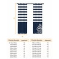 thumbnail image 6 of Navy Blue Blackout Curtains for Bedroom/Living Room, Nautical Coastal Sea Abstract Art Thermal Insulated Kitchen Drapes with Grommets, Light Blocking Window Treatment, 2 Panels 52" x 54", 6 of 7
