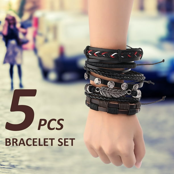 Stretch leather shop bracelet