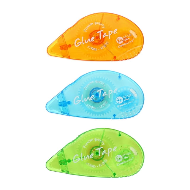 Shisuyan 3pcs Self Adhesive Tapes Double Sided Tape for Crafts Assorted Color with Standard Design